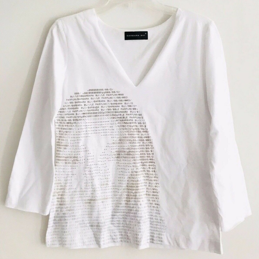 Barbara Bui | Graphic Tee Womens White V-neck